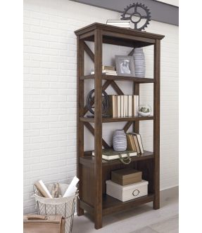 Bookcase in Wood Material with 4 shelves - Fentona